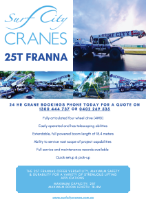 Surf City Crane 25T Franna